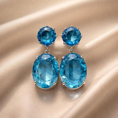 White Gold Majestic Zirconia Earrings