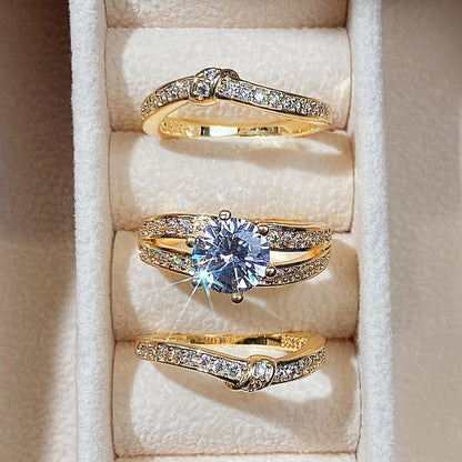 Round Pavé Ring Set