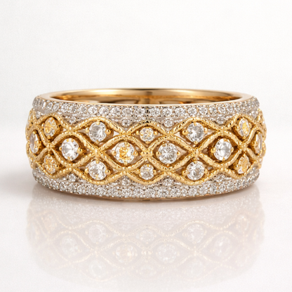 Gold Pavé Harmony Ring