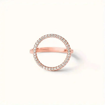 Round Cubic Circle Zirconia Ring