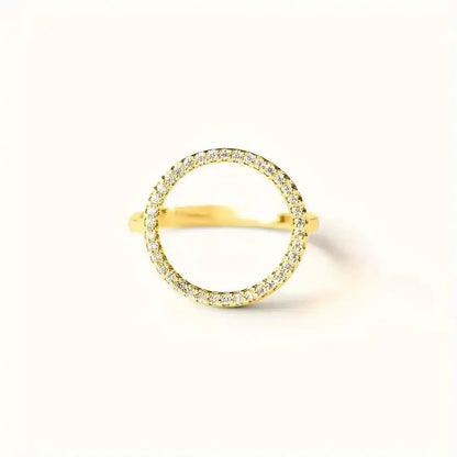 Round Cubic Circle Zirconia Ring