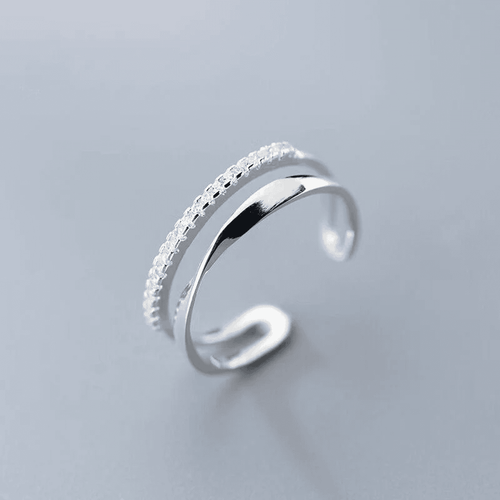 Adjustable Cubic Zirconia Ring