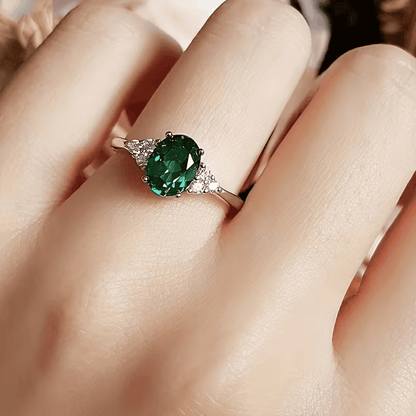 Emerald Crystal Promise Ring