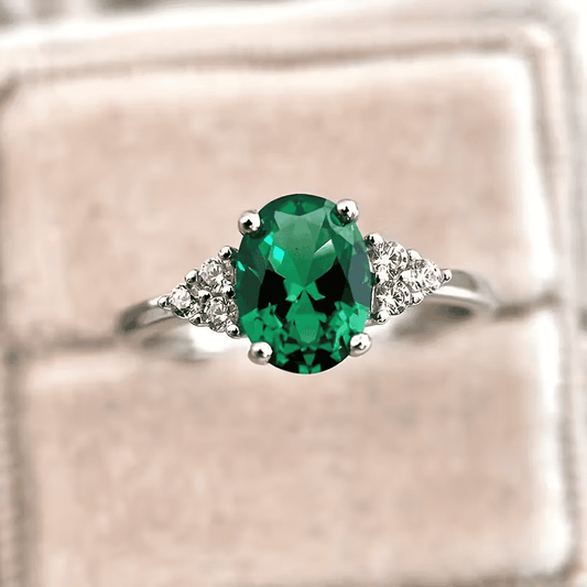 Emerald Crystal Promise Ring