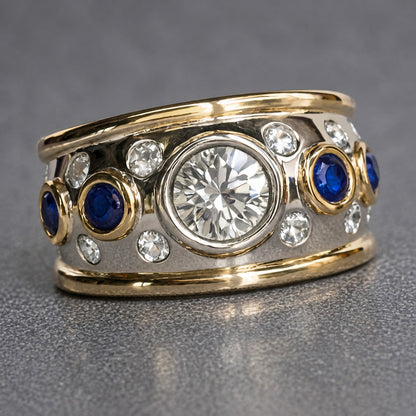 Vintage Cubic Zirconia Inlaid Ring